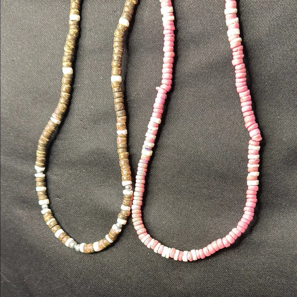 Hawaiian Coconut Necklace Pair